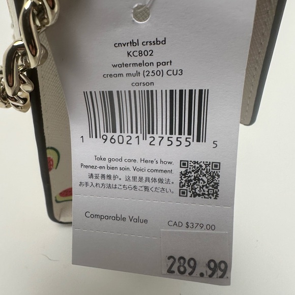 Kate Spade/Carson/Convertible/ Watermelon Party/ Crossbody - Picture 9 of 12